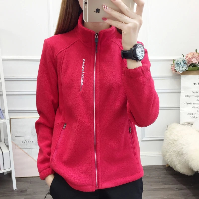 Winter Women’s Fleece Zip-Up Sweatshirt Coat