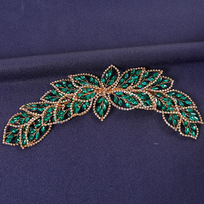 Women's Rhinestone Green Crystal Pearl Hairband