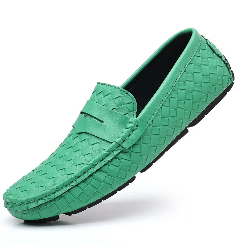 Men's Handmade Flat Casual PU Leather Moccasins