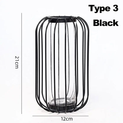 Vase en verre doré nordique moderne, décoration de maison