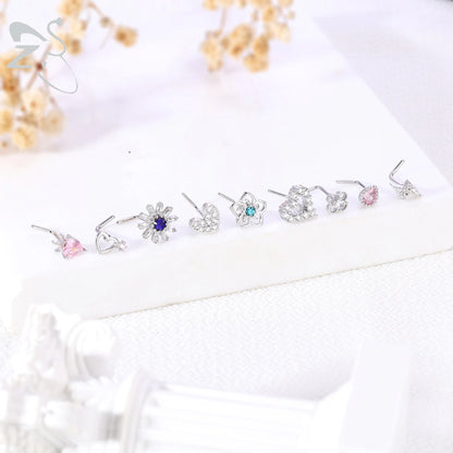 Anneaux de nez pendants en forme d'oeil de papillon pour femmes, 1 pièce