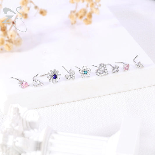 Damen 1 Stück Schmetterlingsauge baumelnde Nasenringe