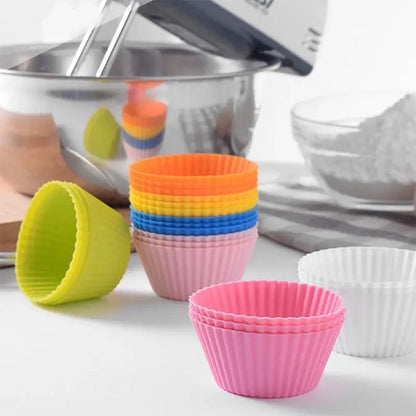 Random Color Silicone CupCake Mold Set