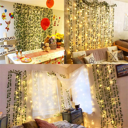 2m Fake Ivy Vine - LED Lights