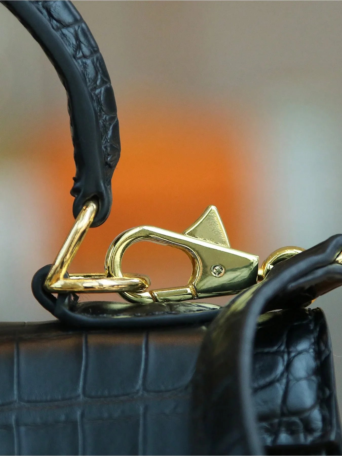 Crocodile Pattern Shoulder Zipper Retro Bag