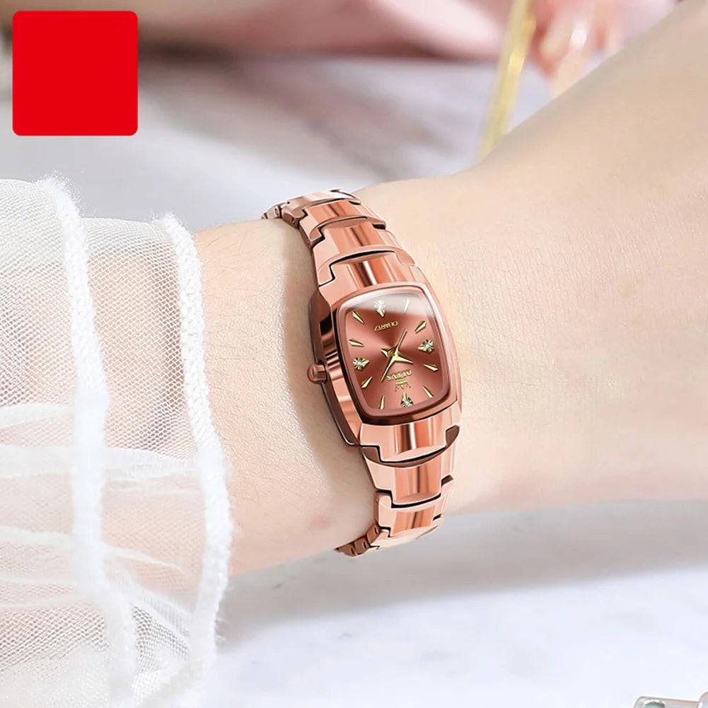 Waterproof Steel Strap Couple Watch Set