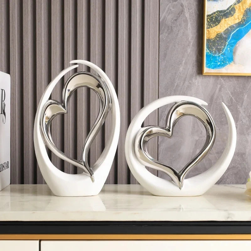 Décor double cœur pour le salon