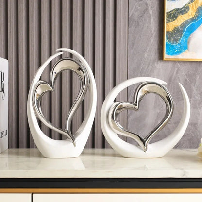 Décor double cœur pour le salon