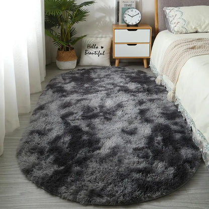 Fluffy Thick Tie Dye Bedroom Rugs