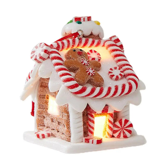 Gingerbread House Christmas Tree Ornaments Set