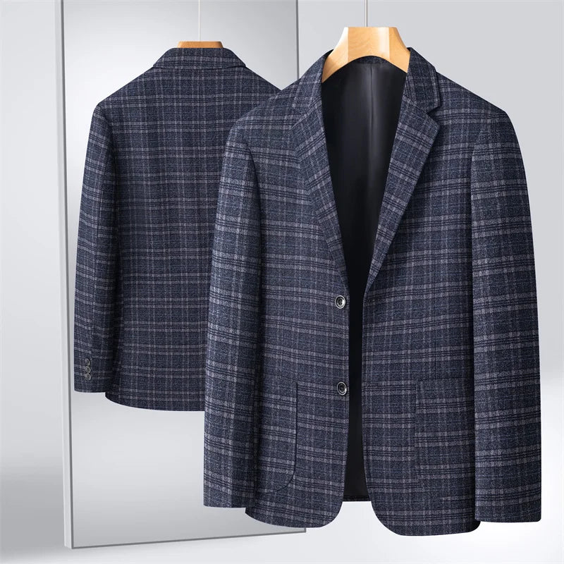Blazer/manteau de costume formel à carreaux britanniques