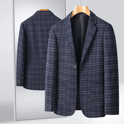 Blazer/manteau de costume formel à carreaux britanniques