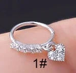 Anneaux de nez pendants en forme de cœur pour femmes