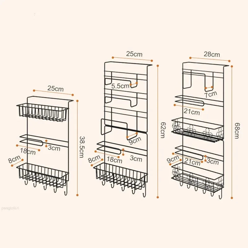 Kühlschrank-Wandaufhänger, Gewürzregal, Organizer-Regal