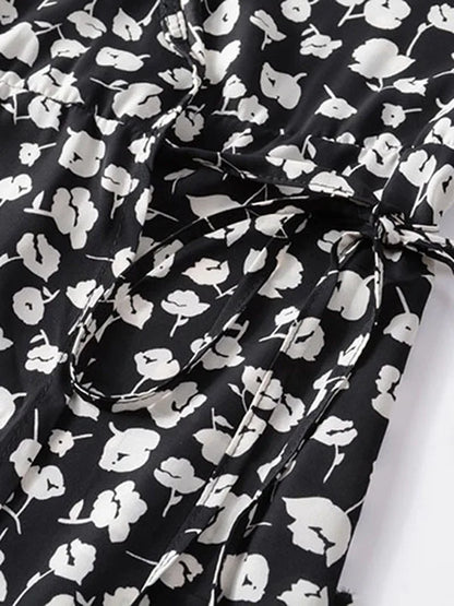 Boho Floral Ruffle Midi Maxi Dress