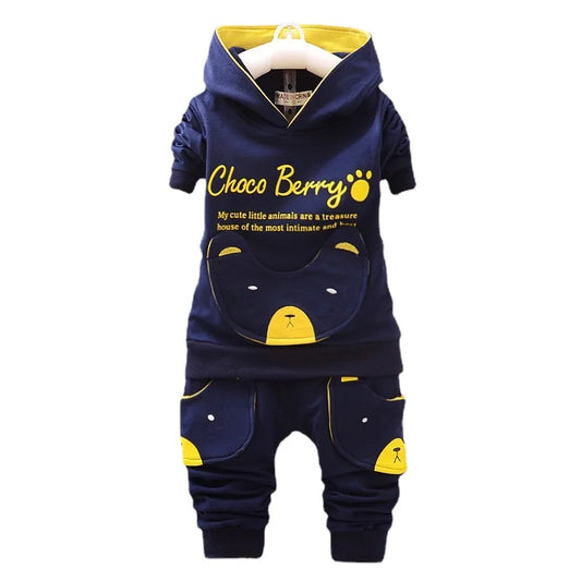 Kid's 2Pcs Knitted Hoodies Pants Tracksuits