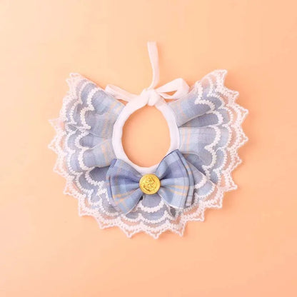 Collier pour chien en perles de ruban de soie avec pendentif