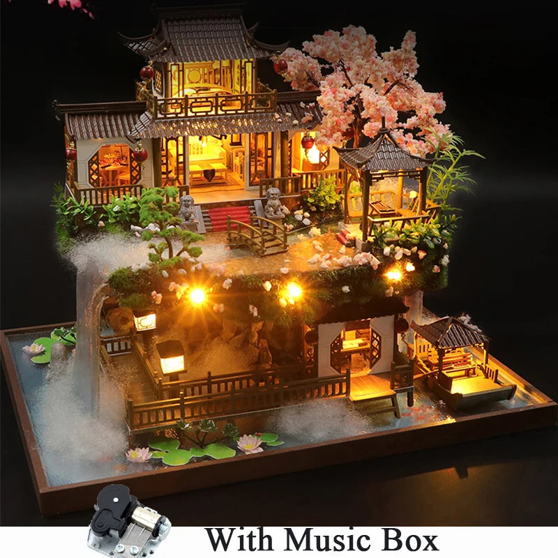 small wooden doll house