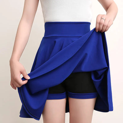 Women's Black Pleated Mini Skirt