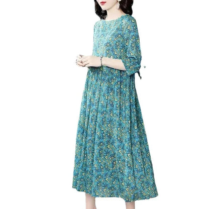 Women’s Plus Size Floral Dress Short Sleeve