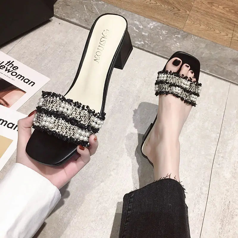 Women's Rhinestone High Heel Sandals