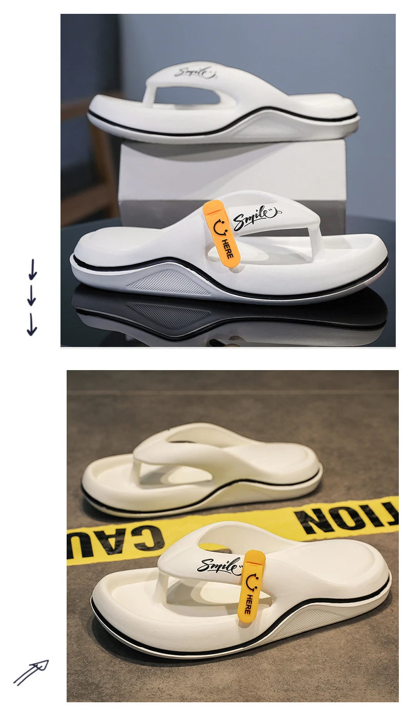Men's Platform Flip Flops Summer Soft Sole EVA Slippers