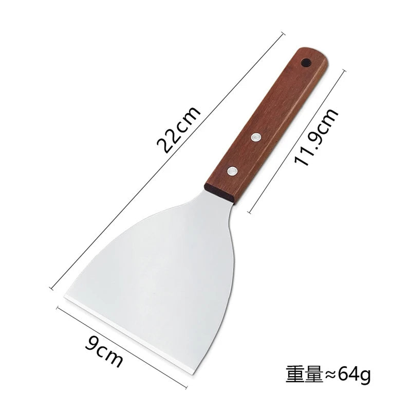 Non Stick Wooden Handle Pancake Beef Spatula Utensils
