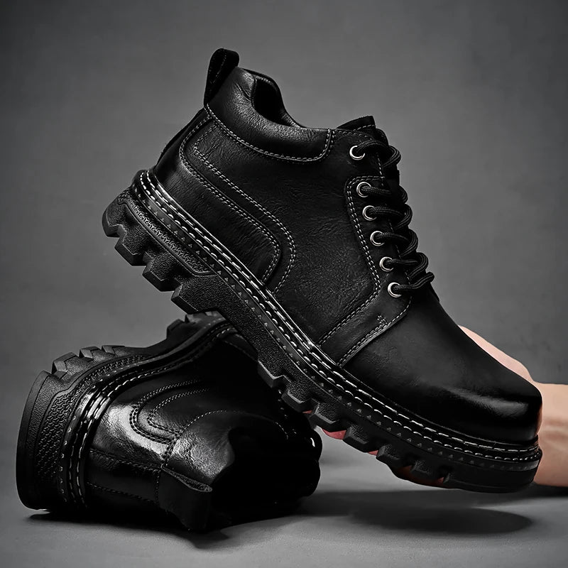 Men's Genuine Leather Italian Work Boots