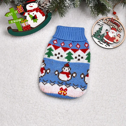 Turtleneck Christmas Wear Dog Knitted Sweater