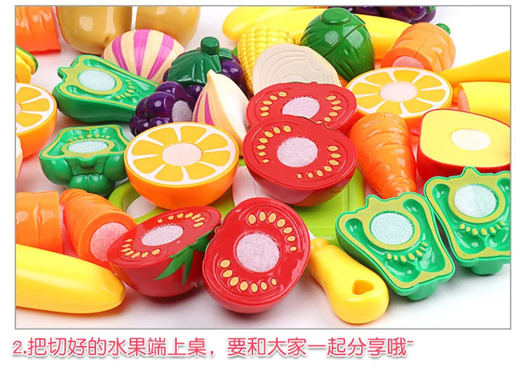Cuisine pour enfants, découpe de fruits, légumes, aliments, cuisine, jouets interactifs