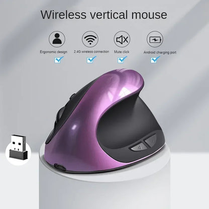 Souris sans fil rechargeable ergonomique