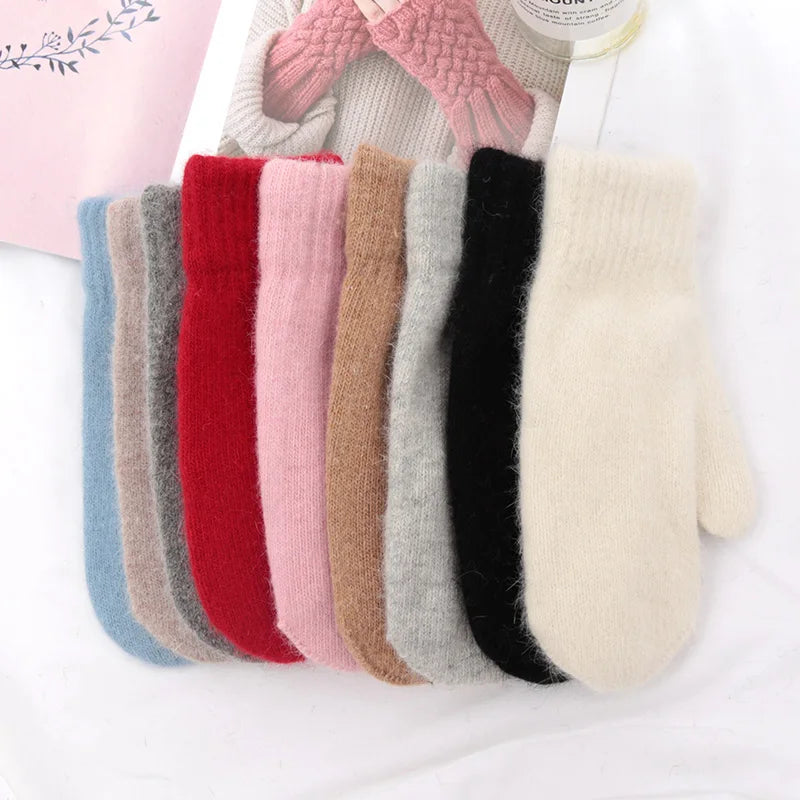 Women’s Winter Cashmere Wool Knit Gloves