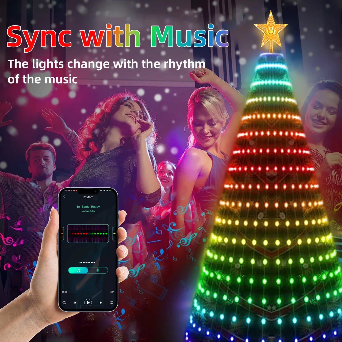 smart led christmas tree lights
