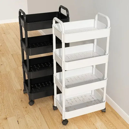 Multi-Layer Kitchen Floor Bedroom Trolley Storage Rack