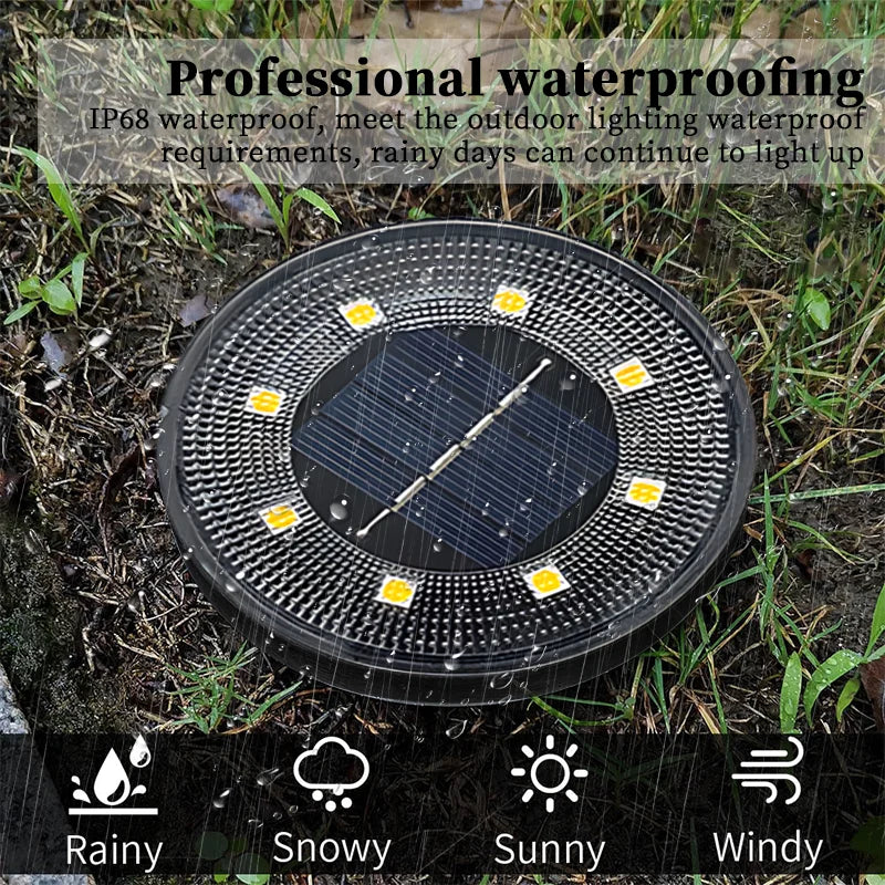 Lampes au sol solaires étanches à LED