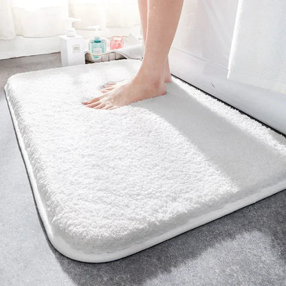 Tapis de bain absorbants antidérapants en fibres pelucheuses