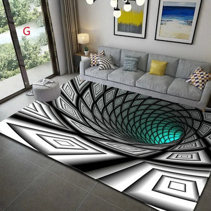 3D Vortex Illusion  Entrance Door Floor Carpet
