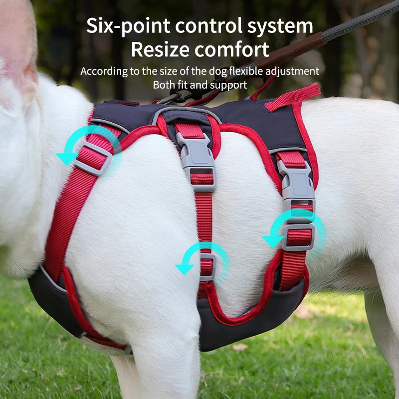 Pet Rainproof Bulldog Anti-slip Night Reflective Harnesses