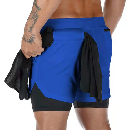 2-in-1-Doppeldeck-Laufshorts für Herren