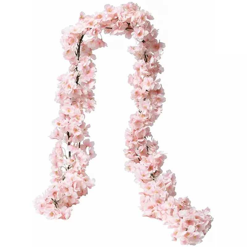 Superbe vigne de fleurs de Sakura artificielles de 180 cm