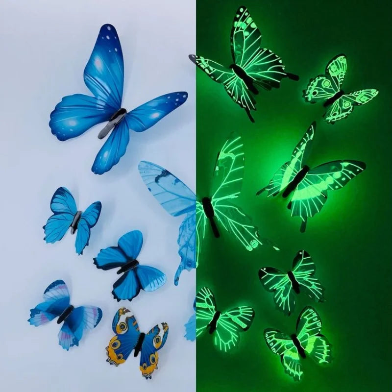 Luminous 3D Hollow Butterfly Wall Paper Sticker