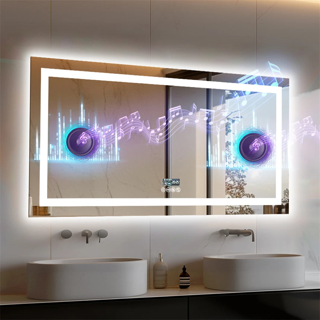 Large Backlit Vanity Mirror for Bathroom