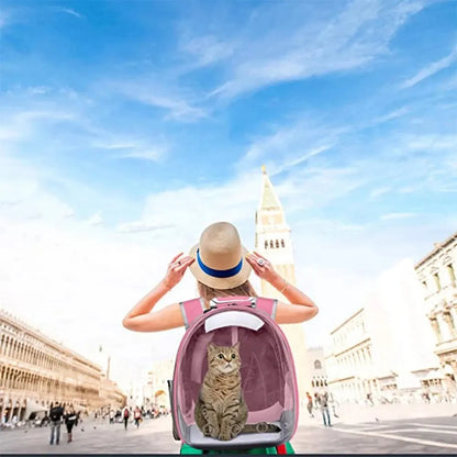 Sac à dos de transport pour animaux de compagnie à bulles transparentes