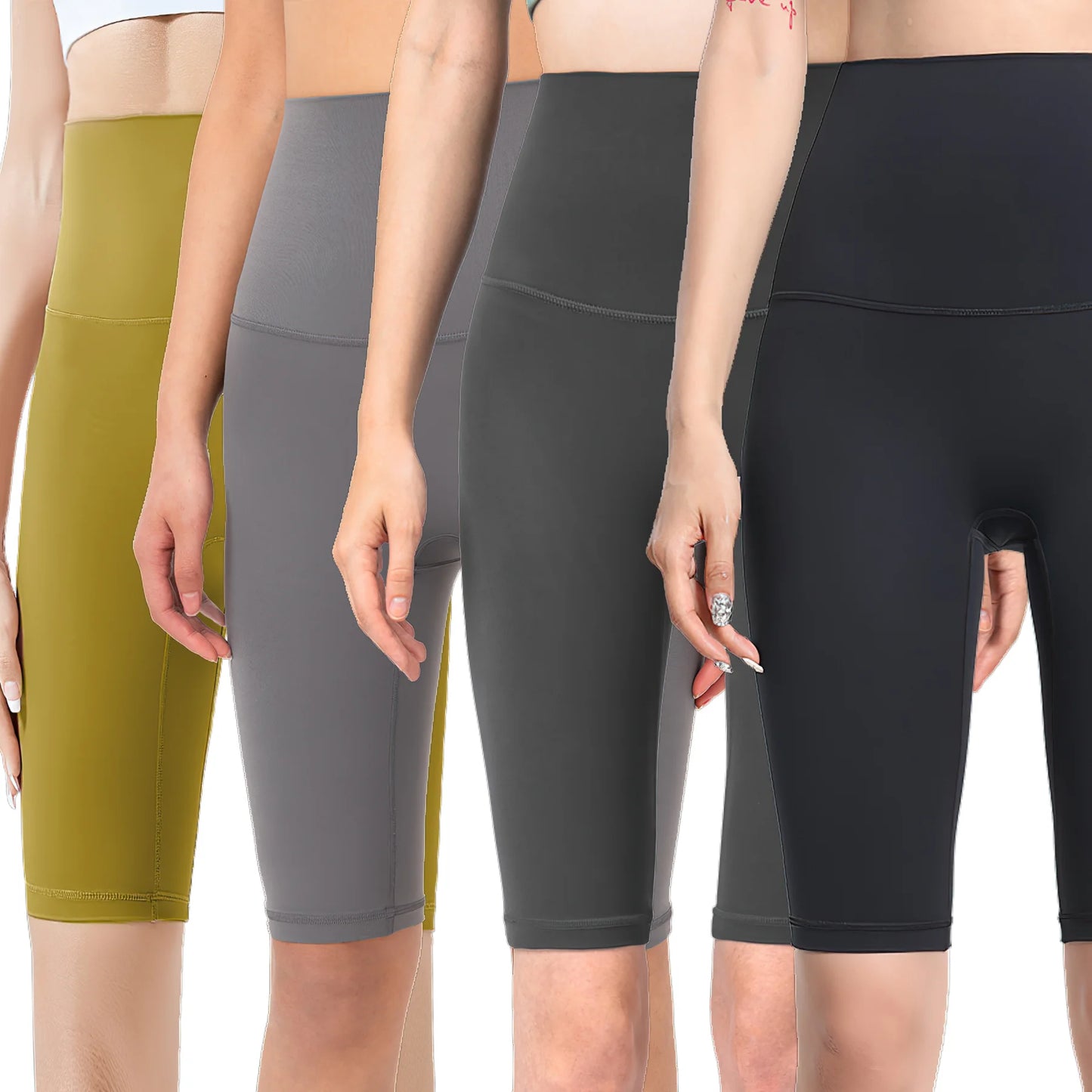 High Waist Women's Cycling & Yoga Shorts