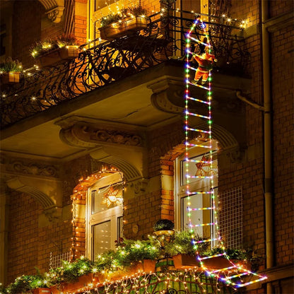 Santa Claus Ladder LED String Lights