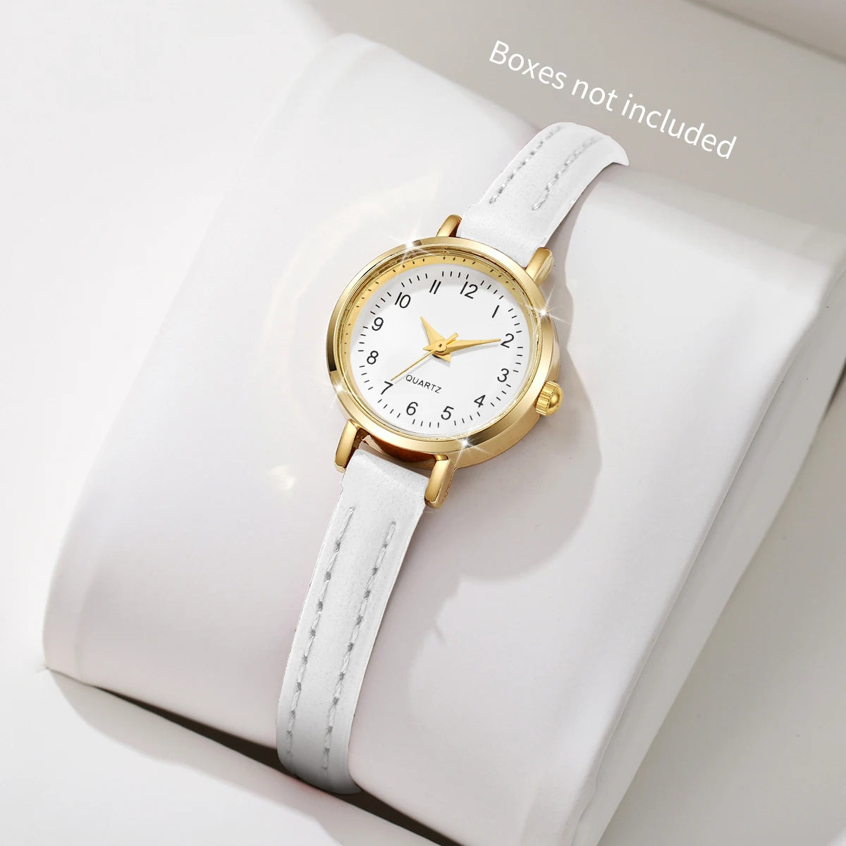 Montres-bracelets en cuir à quartz à petit cadran pour femmes