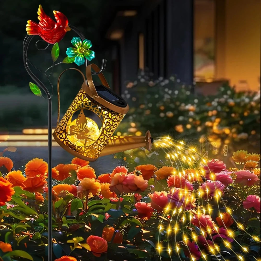 Solar Watering Can Cascading Lights