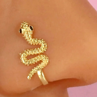 1 pince-nez en forme de U avec double breloque fleur et zircon 