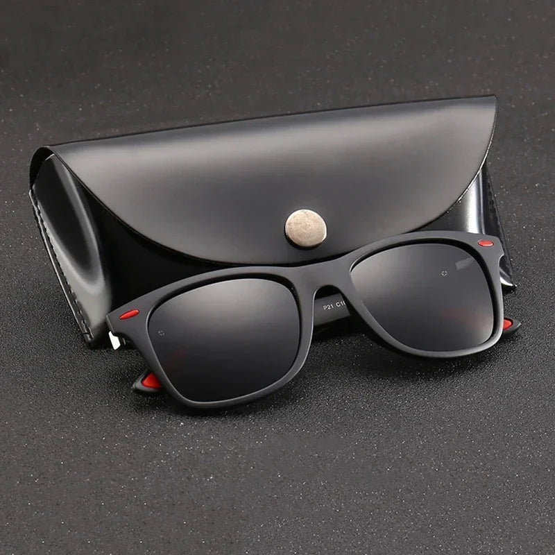 Men's Polarized Mirror Fishing Black Sunglasses