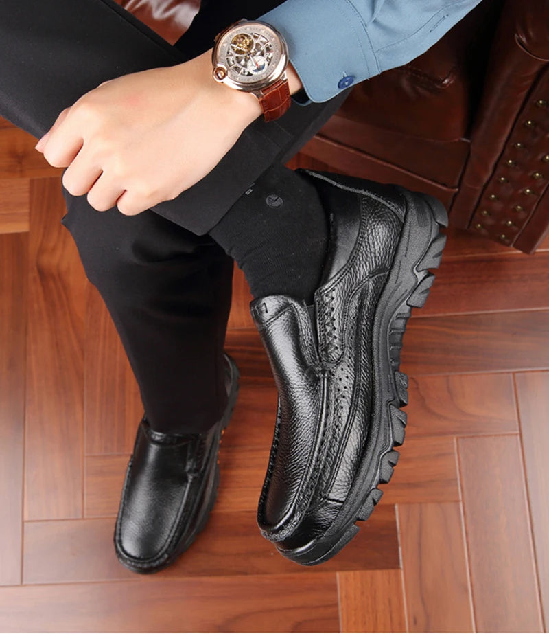 High-Quality Genuine Cowhide Leather Loafers